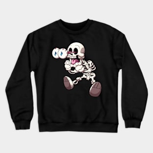 Startled Skeleton Crewneck Sweatshirt